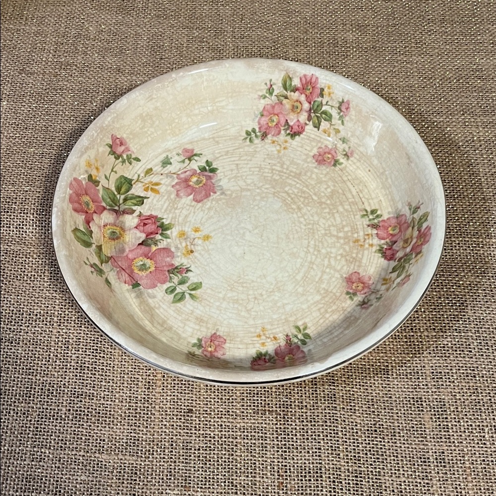 Paden Bakery Rose Pie Plate